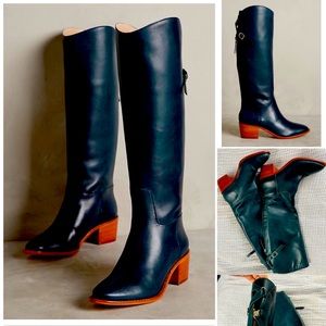 Anthropologie Candela Genuine Leather boots, VGUC. Forest green.